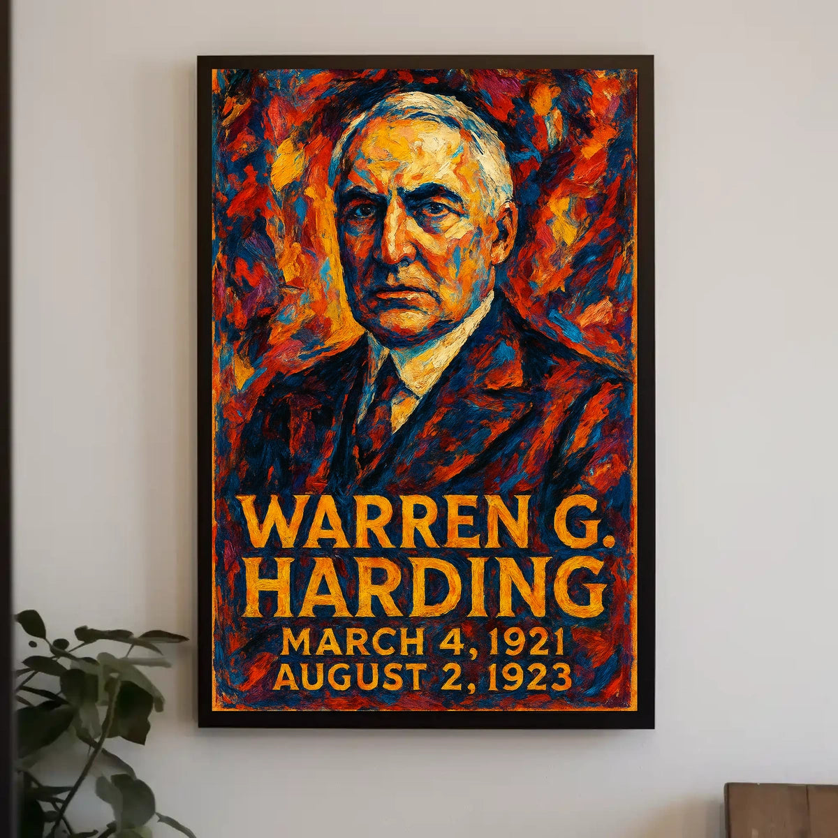 Warren G. Harding 29th President of the United States Glitch Hop Art Poster