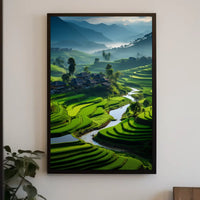 Serene Terraced Landscapes Poster
