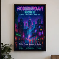 Woodward Ave 2025 Vision of Detroits Future Poster PosterGoat