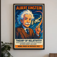Einstein Relativity Vintage Physics Student Poster