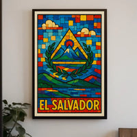 El Salvador A Vibrant Mosaic Poster