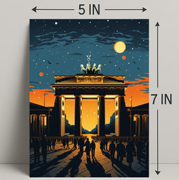 Sunset At The Brandenburg Gate Poster