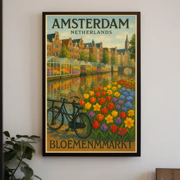 Amsterdam Bloemenmarkt Poster