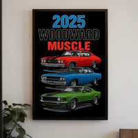 2025 Woodward Muscle Classic American Cars Poster