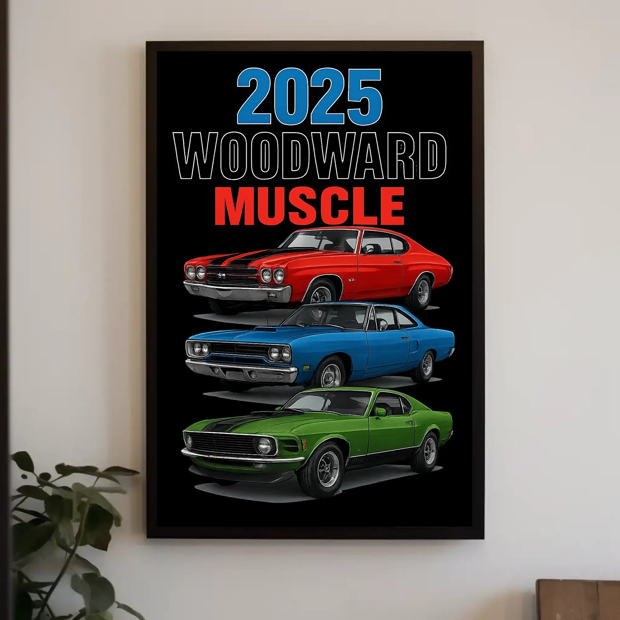 2025 Woodward Muscle Classic American Cars Poster
