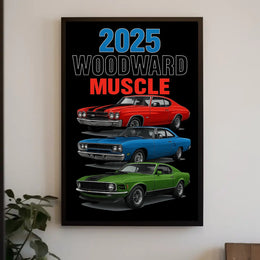 2025 Woodward Muscle Classic American Cars Poster