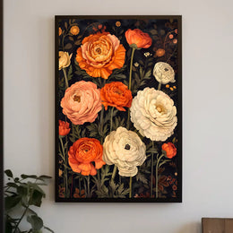 Floral Elegance Wall Art Print for Home Decor