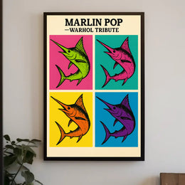 Marlin Pop – Warhol Tribute Poster PosterGoat