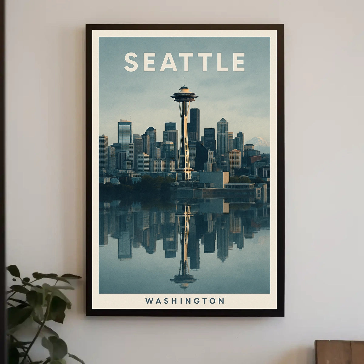 Seattle Skyline Reflection Poster