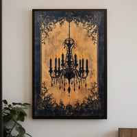 Vintage Chandelier Art Print with Luxurious Details Poster