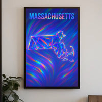 Massachusetts A Vibrant Tribute Poster