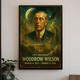 Woodrow Wilson Patriotic Neoclassical Realism Poster
