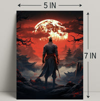 Warrior Under The Blood Moon Poster