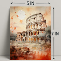 Colosseum In Watercolor Poster