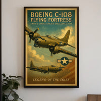 Legendary WWII Boeing C-108 Aviation Poster Art