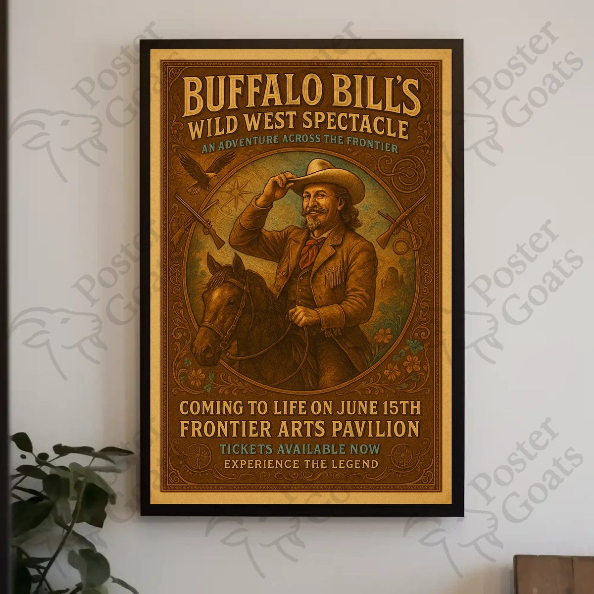 Buffalo Bill's Wild West Adventure Vintage Heritage Poster