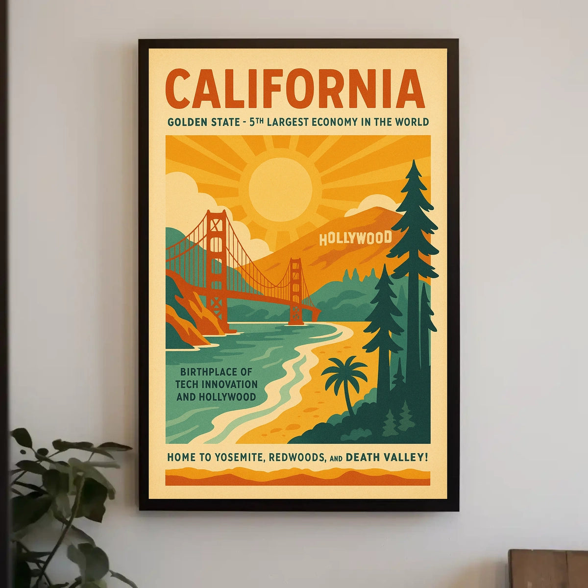 California The Golden State Poster
