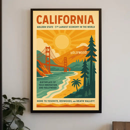 California The Golden State Poster