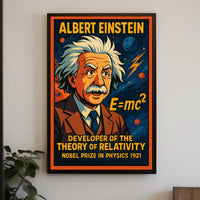 Albert Einstein Relativity Theory Vintage Science Educational Wall Art Gift Idea Poster