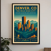 Denver, CO The Mile High City Poster