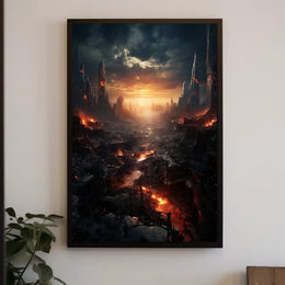 Post-Apocalyptic Sunset Poster