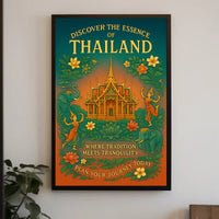 Thailand's Rich Culture Vintage Travel Poster