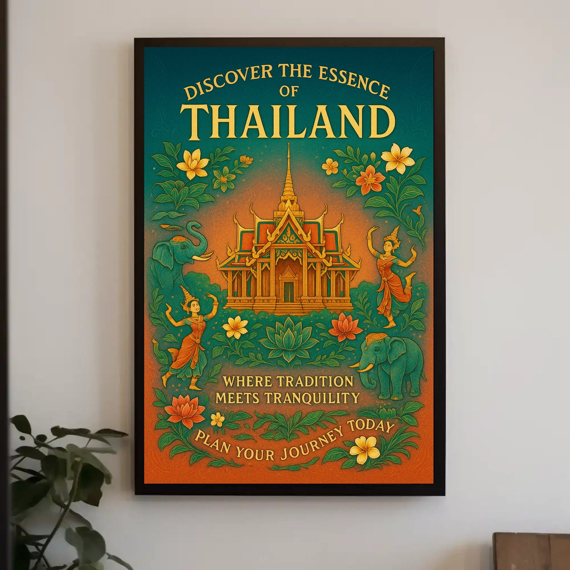 Thailand's Rich Culture Vintage Travel Poster