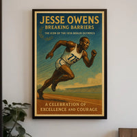 1936 Olympic Athlete Vintage Art Poster