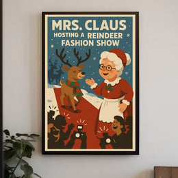 Mrs. Claus Hosts a Reindeer Fashion Show Poster