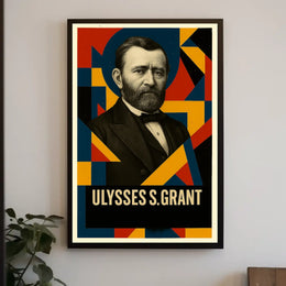 Ulysses S. Grant 18th President of the United States Abstract Pop Poster