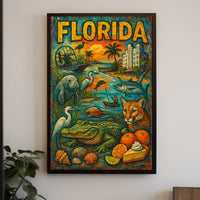Florida Wildlife and Culture Poster