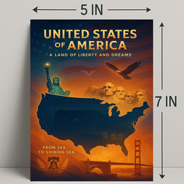 United States of America A Land of Liberty and Dreams Poster PosterGoat