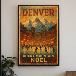 Denver Rocky Mountain Noël Poster