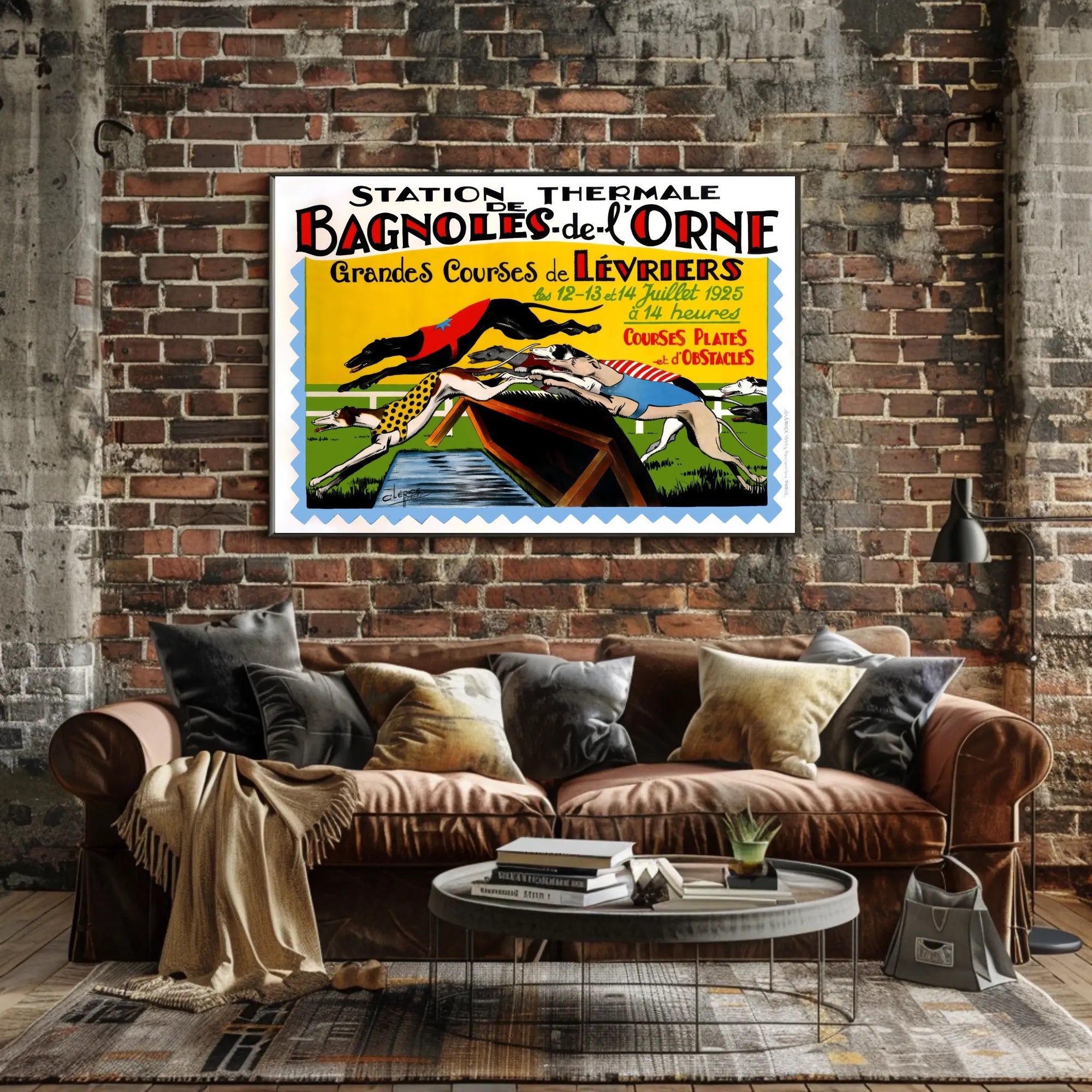 Greyhound Racing Bagnoles-de-l'Orne 1925 Sports Poster PosterGoat
