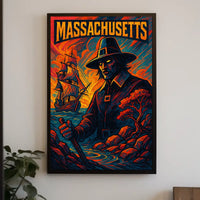 Massachusetts Pilgrim Poster