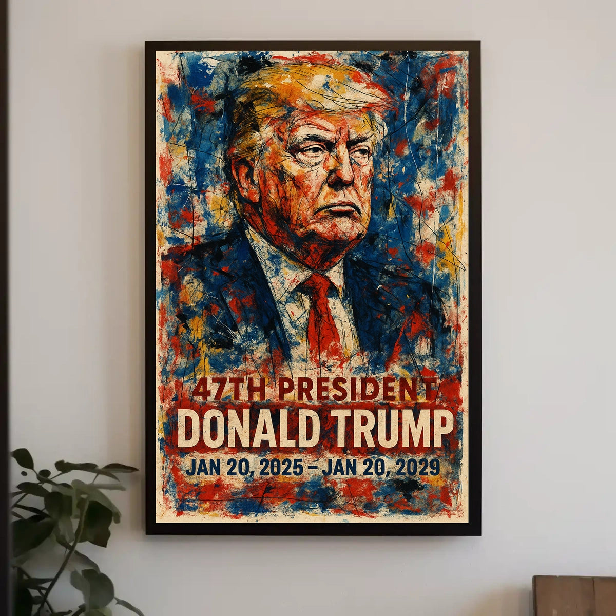 Patriotic Abstract Political Figure Art Poster 2025