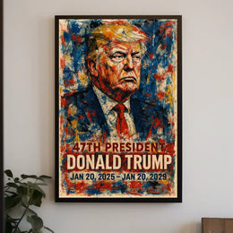 Patriotic Abstract Political Figure Art Poster 2025