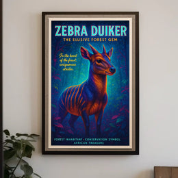 Zebra Duiker The Elusive Forest Gem Poster
