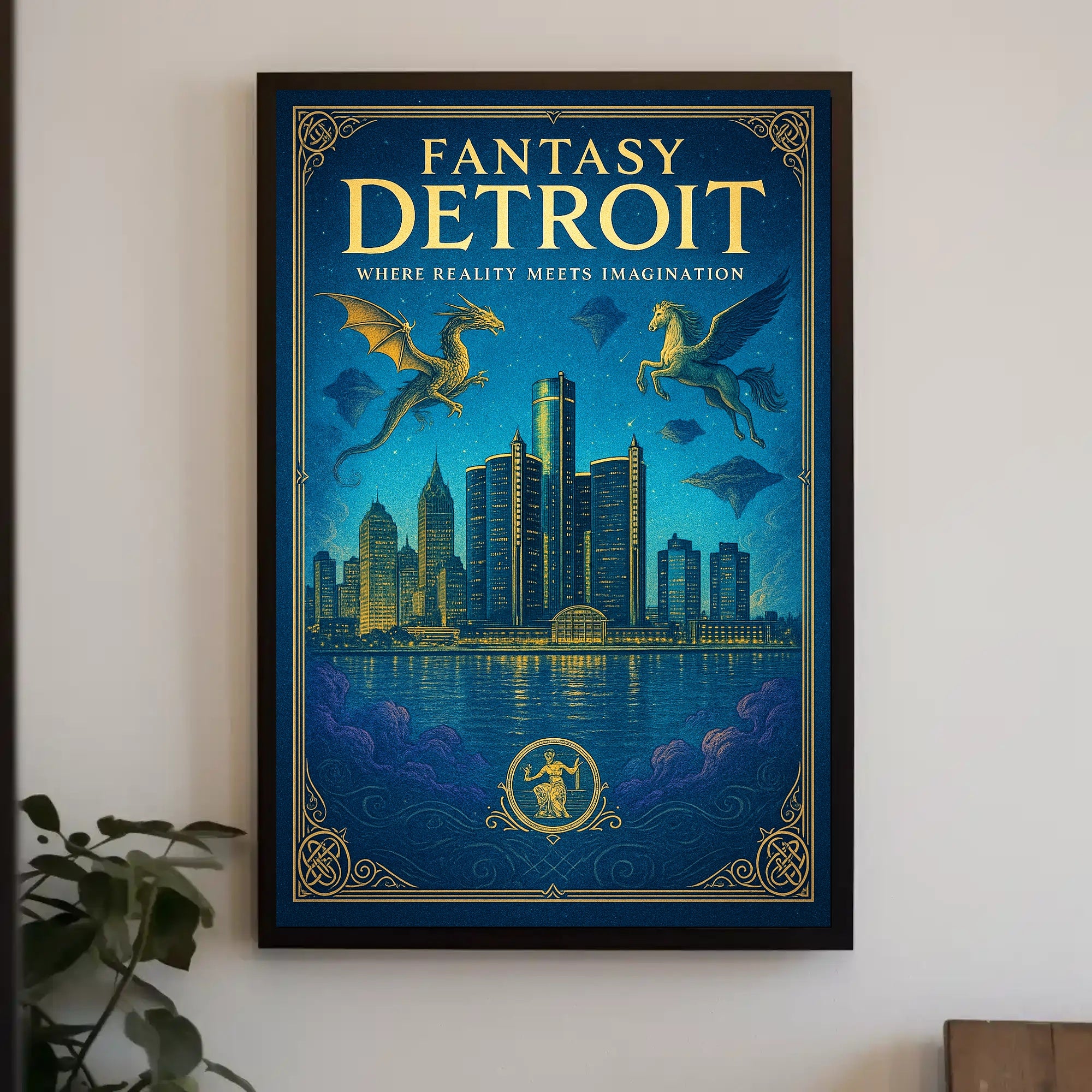Fantasy Detroit Poster PosterGoat