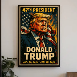 Patriotic Resolve Donald Trump Visionary Poster