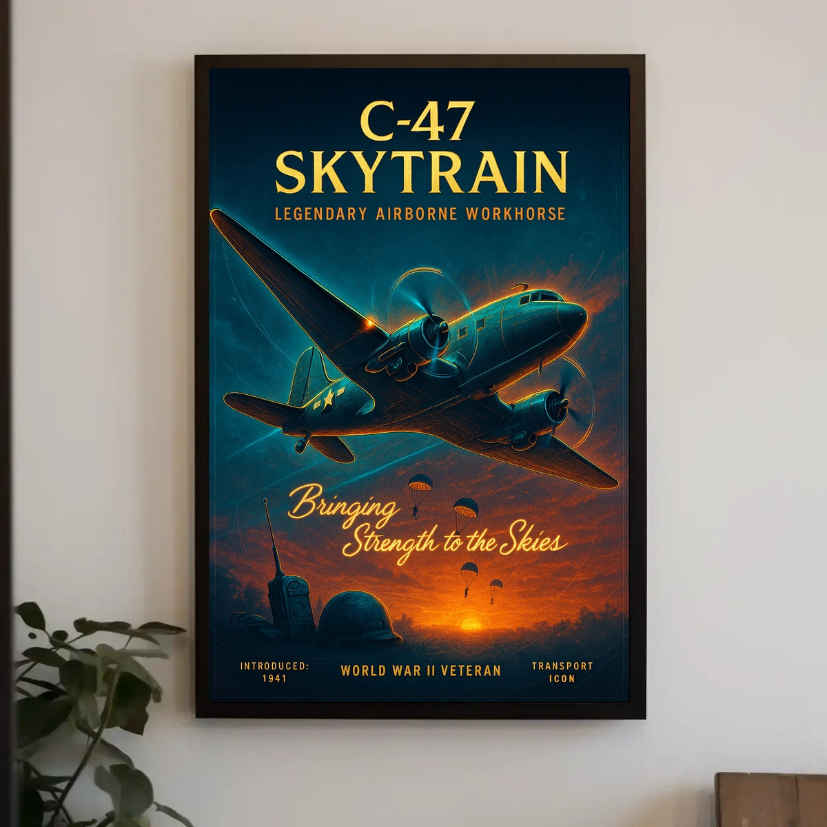 C-47 Skytrain Legendary Airborne Workhorse Poster