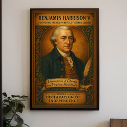 Benjamin Harrison V Founding Father Poster