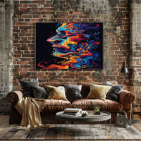 Vibrant Abstract Portrait Abstract Poster