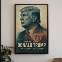 Trump Visionary Profile Vintage Patriot Poster