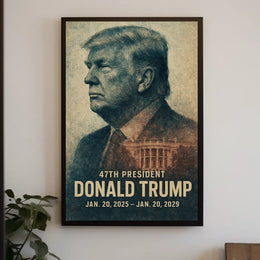 Trump Visionary Profile Vintage Patriot Poster