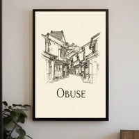 Obuse A Glimpse of Traditional Architecture Poster
