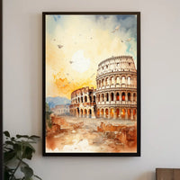 Colosseum Majesty: Ancient Rome Travel Poster