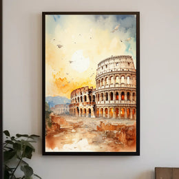 Colosseum Majesty: Ancient Rome Travel Poster