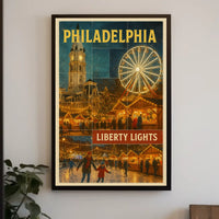 Philadelphia Liberty Lights Poster
