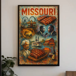 Missouri A Tapestry of Culture and History Poster
